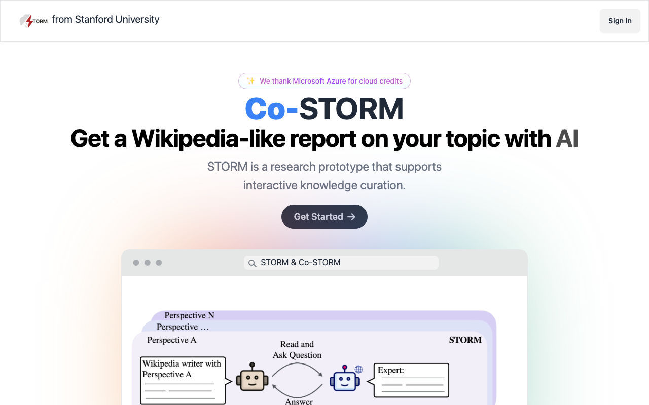 STORM 網站截圖